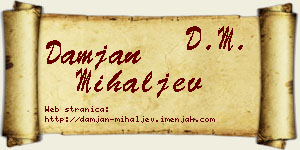 Damjan Mihaljev vizit kartica